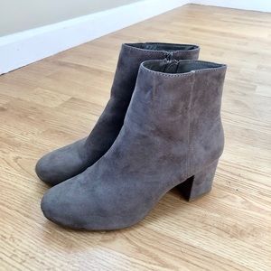 Grey Suede Booties